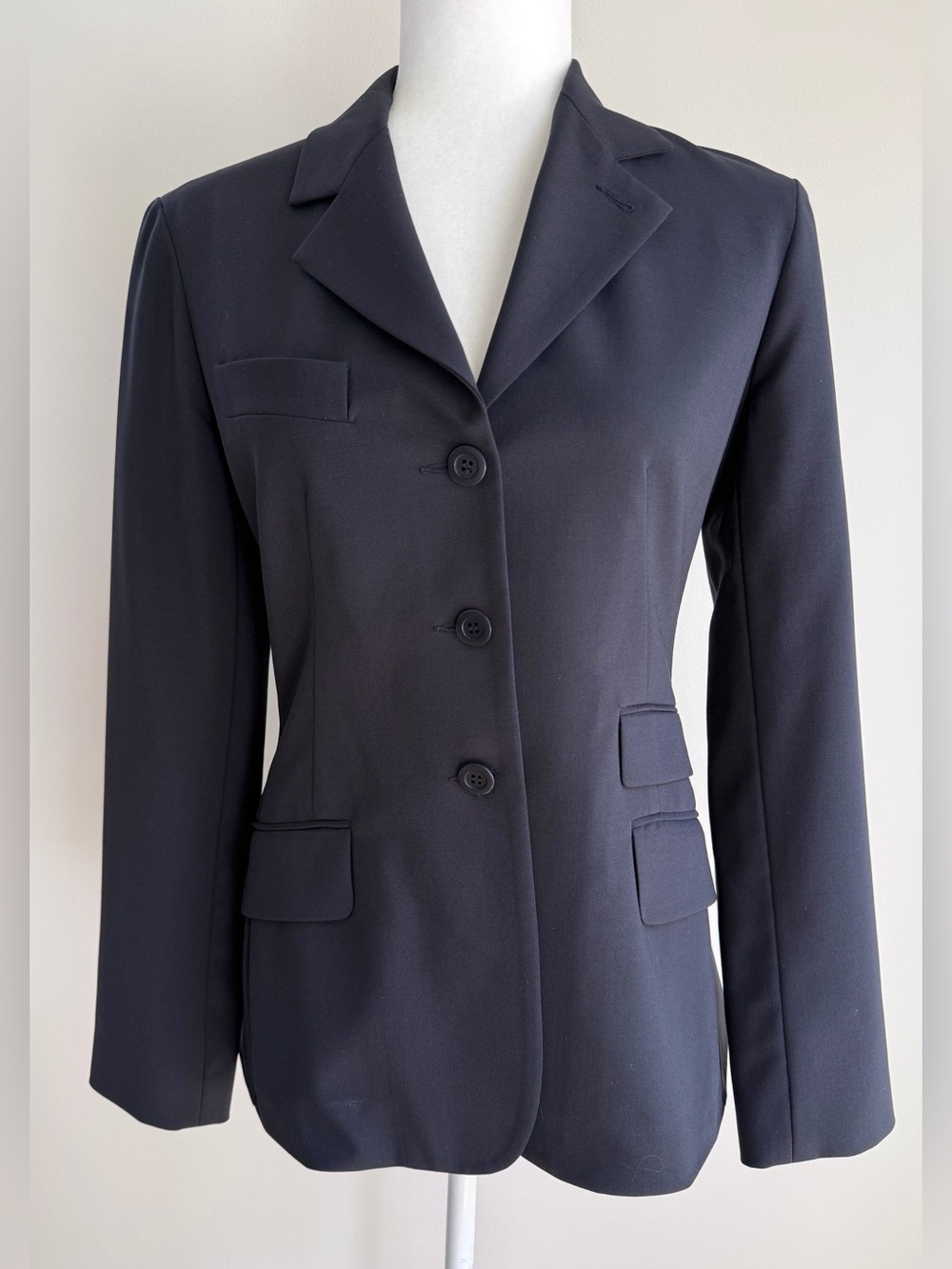 Theory Navy Tailored 3-Button Blazer Size Medium